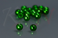 Brass Beads Metallic Green