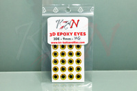 Oczy 3D Epoxy Eyes 9mm - Holographic Gold