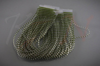 Hareline Chicone's Regular Crusher Legs - Olive Barred Clear