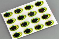 Oczy Sybai 3D Epoxy Teardrop Eyes - Rainbow Chartreuse