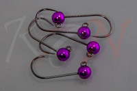 Decoy Trout Area jig hooks #4 with tungsten bead - 5.5mm, 1.38g, 5 pcs - Metallic Purple