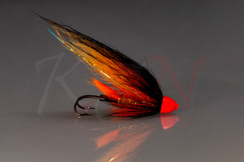 Black & Orange cone head tube fly