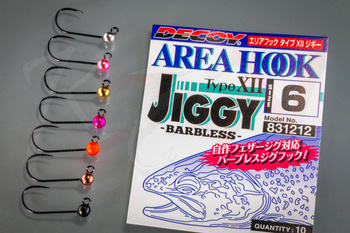 Decoy Trout Area jig hooks #6 with tungsten bead - 4.0mm, 0.6g, 5 pcs