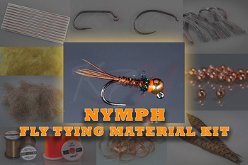 Fly tying material kit for nymph patterns