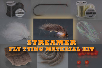 Fly tying material kit for streamers