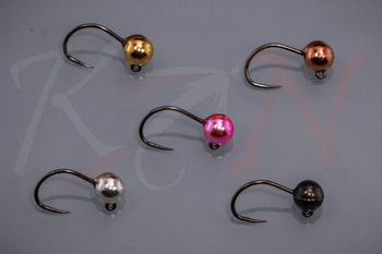 Jig hooks #16with tungsten beads - 4.0mm, 0.53g, 5 pcs.