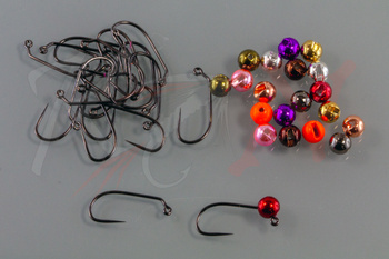 Jig hooks #6 with tungsten beads - 5.5mm, 1.45g, 20 pcs.