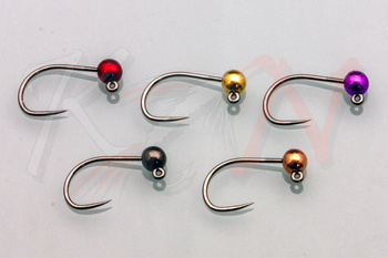 Jig hooks #8 with tungsten beads - 4.6mm, 0.88g, 5 pcs.