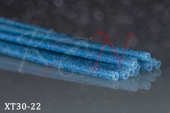 Outer tubes 3mm - 22 Clear + Blue Glitter