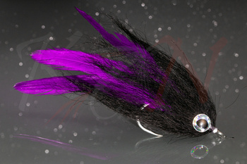 Saltwater fly for GT and Tarpon Black and Purple - MBG09