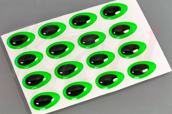 Sybai 3D Epoxy Teardrop Eyes - Fluo Green