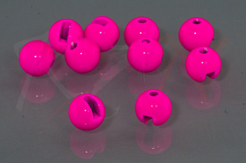 Tungsten Slotted Beads Fluo Pink