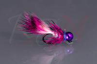 Micro Jig Furry Bean Hot Pink Black tail - MJW20 #12