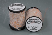Semperfli Dry Fly Polyyarn 3.6m 3.9yds Mottled Beige & Orange