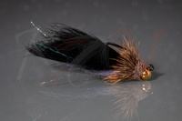 Black Muddler Jig Streamer for trout - STJ06 #6