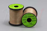 UNI Thread 8/0 72D Waxed 200 yds - Tan