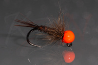 Jig Nymph Pheasant Tail FO #12 - 4.0mm fluo orange