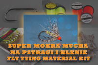 Fly tying materials kit for great wet fly for trout and chub
