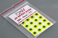 3D Epoxy Eyes 9mm - Fluo Yellow