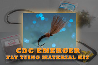 Fliegenbindematerial-Set zum für für eine CDC Emerger-Fliege