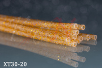 Outer tubes 3mm - 20 Clear + Gold Glitter