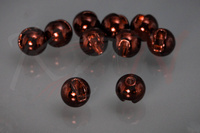 Tungsten Slotted Beads Metallic Brown