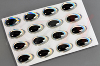 Sybai 3D Epoxy Teardrop Eyes - Rainbow Silver