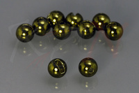 Tungsten Slotted Beads Metallic Olive