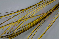 KN Fly Stripped Peacock Quills Yellow