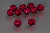 Tungsten Slotted Beads Metallic Red