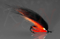 FF Double Hook Fly Black&Orange #8