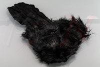 Hareline Dyed Hare's Mask Black Hasenmaske