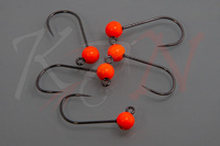 Decoy Trout Area jig hooks #4 with tungsten bead - 4.6mm, 0.92g, 5 pcs - Fluo Orange