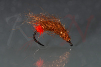 Kobberbassen Fluo Red Butt - Seatrout Fly - MTM13R