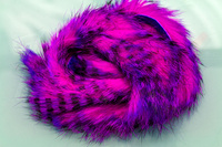 Hareline Magnum Tiger Barred Strips Black Barred Purple Over Fuchsia