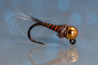 Jig Nymph Orange Quill #16 - 3.0mm gold