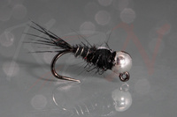 Snikers Jig Nymph Black #16 - 3.0mm silver