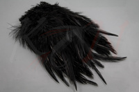 Hareline Strung Chinese Saddle Hackle 5-7 Inch Black #11