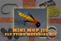 Fliegenbindematerial-Set für eine Mini-MOP-Jigfliege