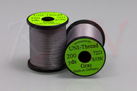 UNI Thread 8/0 72D Waxed 200 yds - Gray