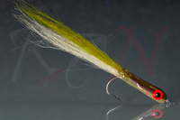 Sandeel Olive fly with Fluo Red Eyes - MM03