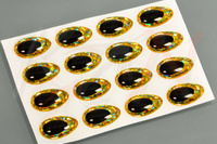 Sybai 3D Epoxy Teardrop Eyes - Holographic Gold