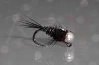 Snikers Jig Nymph Black #14 - 3.3mm silver
