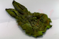 Hareline Dyed Hare's Mask Olive Hasenmaske