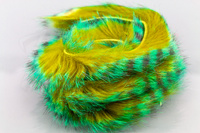 Hareline Magnum Tiger Barred Strips Green Brown Over Olive