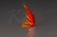 Orange Mini tube fly (metal tube)