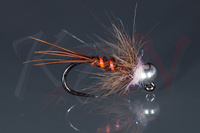 Jig nymph Pheasant Tail UV Rib - silver bead - NJ15 #12