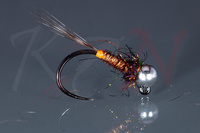 Nimfa jig Pheasant Tail & fluo tag - NJ10 #14