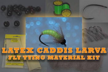 Zestaw materiałów na muchę Latex Caddis Larva